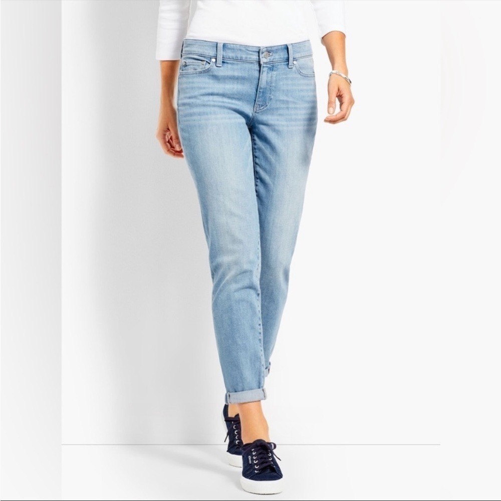Talbots Flawless Girlfriend Light Wash Jeans SZ 4 Cotton